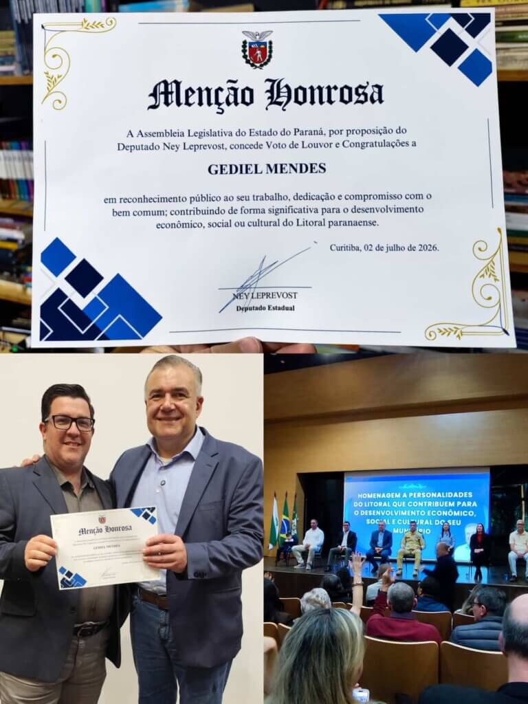 Gediel Mendes recebe Menção Honrosa da Assembleia Legislativa do Paraná 2 gediel mendes recebe menção honrosa da assembleia legislativa do parana